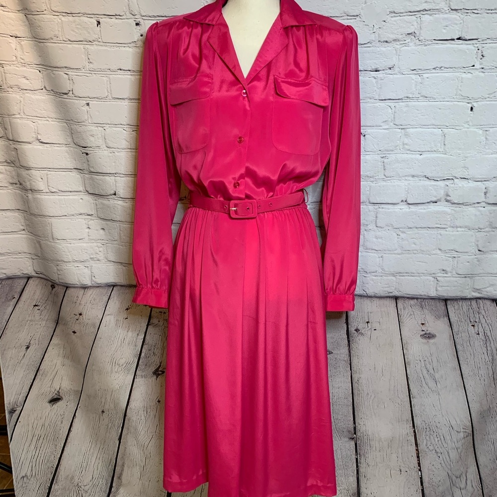 Andrea Gayle || vintage hot pink dress - Picture 3 of 5